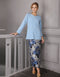 BAJU KURUNG MODEN MINI GEETA (SKY BLUE)